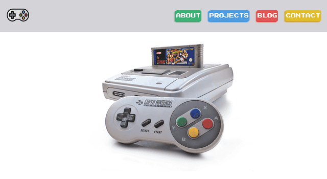 snes style navbar