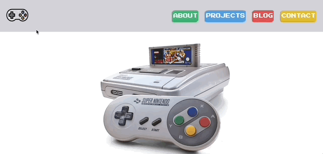 SNES styled navigation bar
